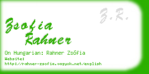 zsofia rahner business card